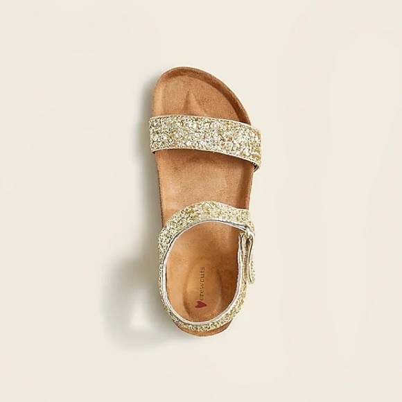 Girls' cork-sole glitter-strap sandals - Picture 2 of 5